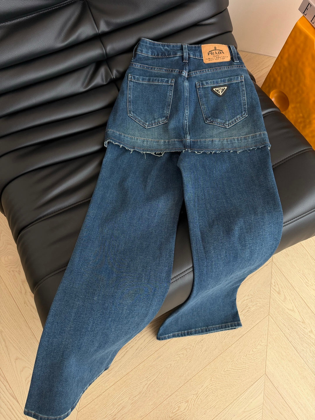 Prada 26s Flared Jeans Dusty Blue Denim 424224
