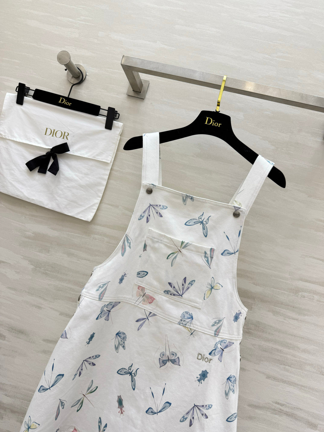 CD Baby Pinafore Dress Ivory Cotton 390592