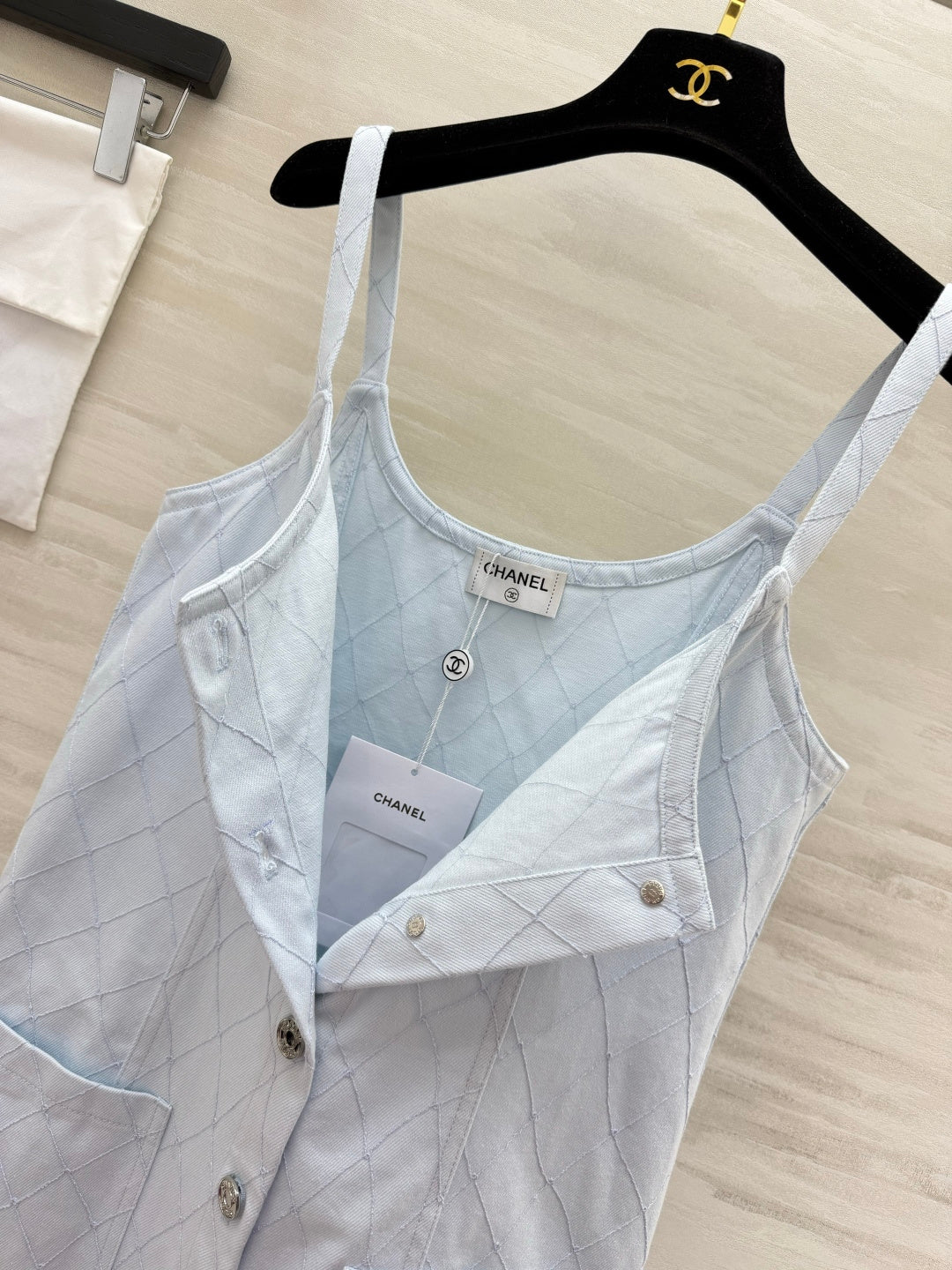 CC 26s Coco Beach Slip Dress Light Blue Cotton 397006