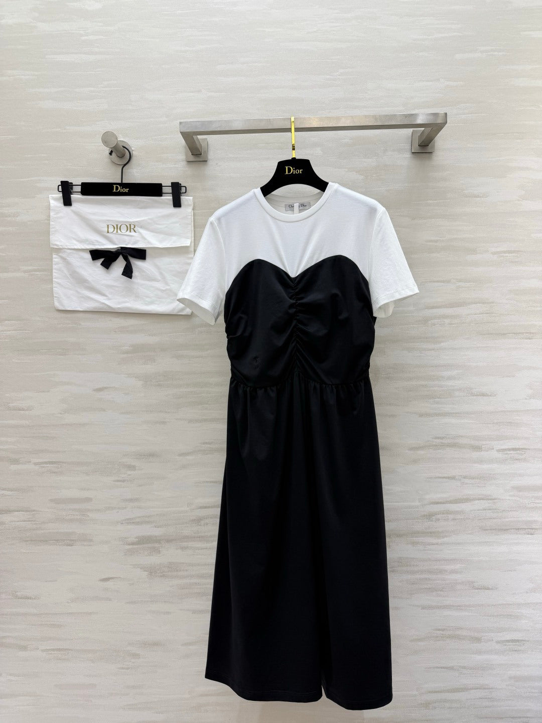 CD 26s Two-Piece Color-Blocked Dress Black White 396964