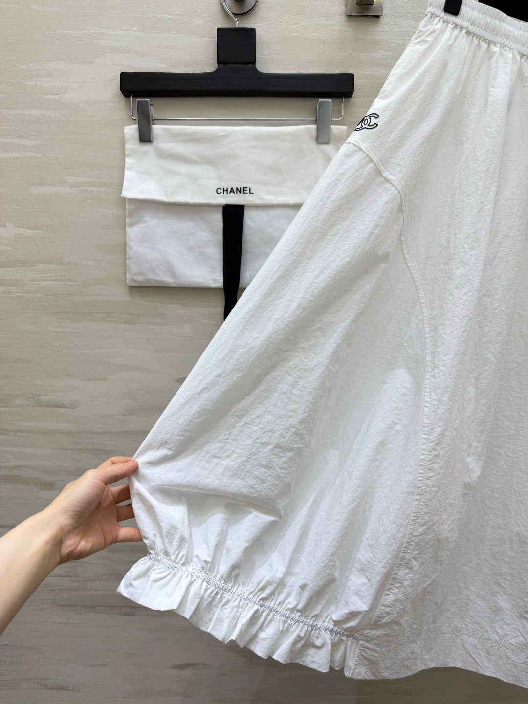 CC 26s Tulip Midi Skirt White Linen 398834