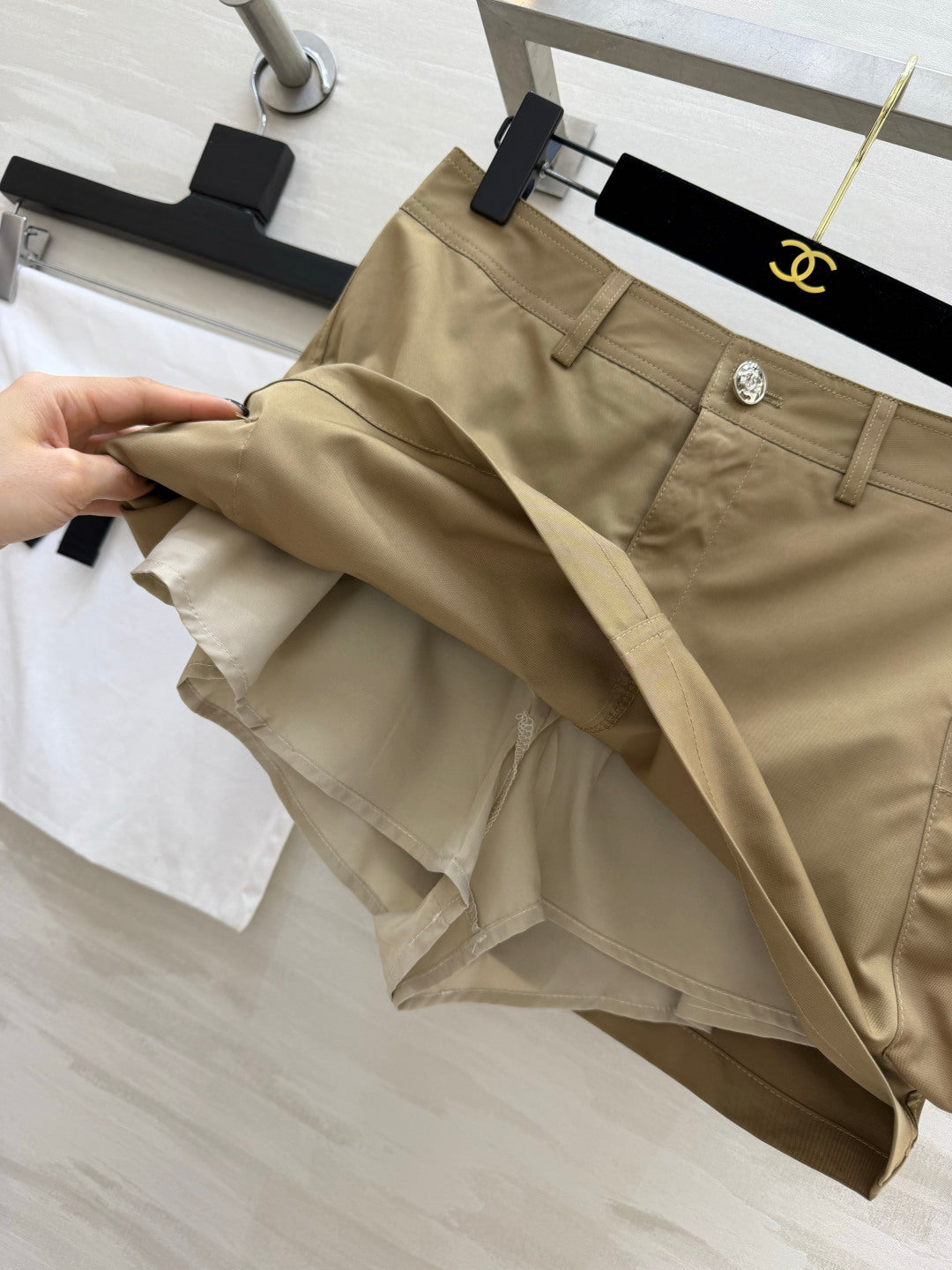 CC 26s Cargo Skirt Khaki Cotton 412080