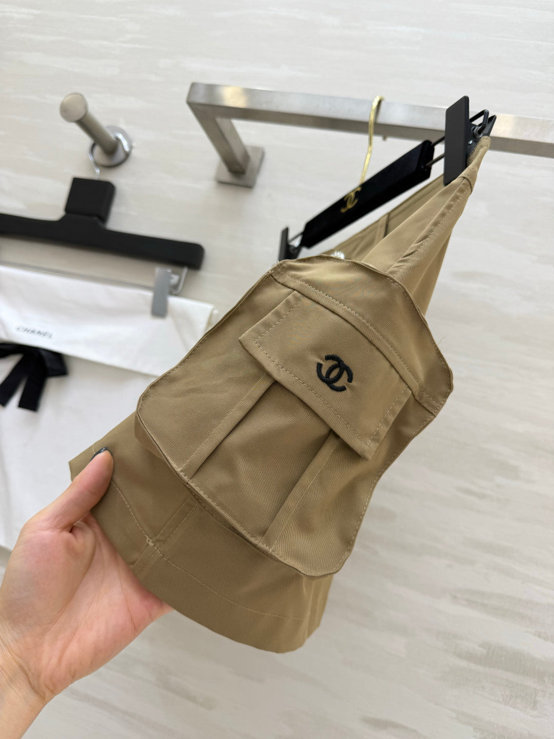 CC 26s Cargo Skirt Khaki Cotton 412080