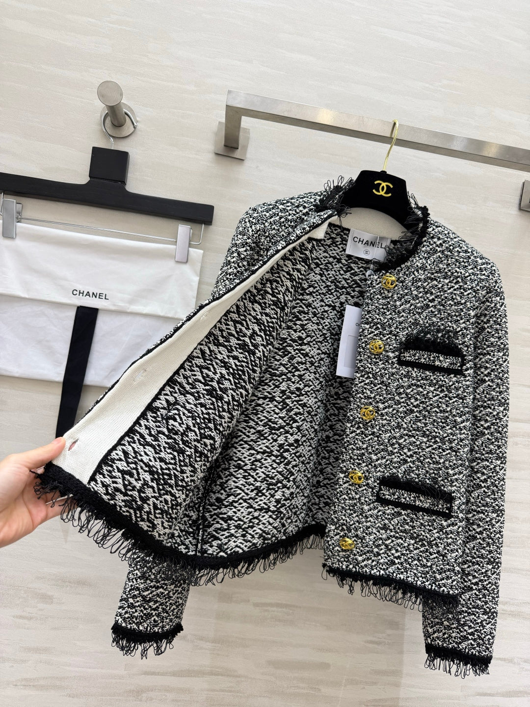 CC 26s Jacket Black White Tweed 416073