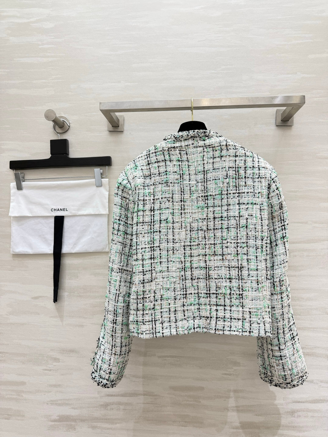 CC 26s Jacket White Black Green Tweed 416064
