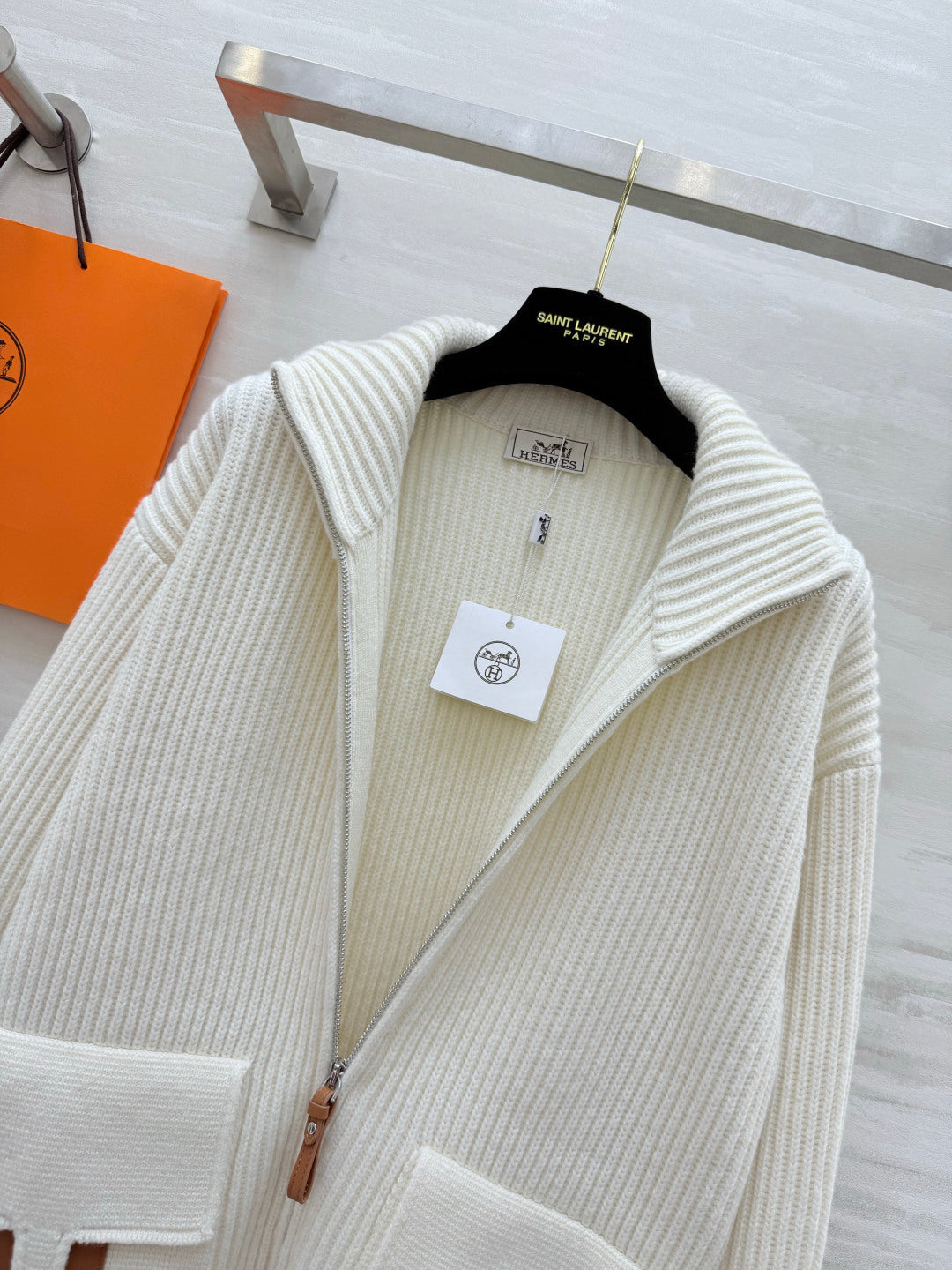 HM 26s Knit Jacket Cream Wool 416010