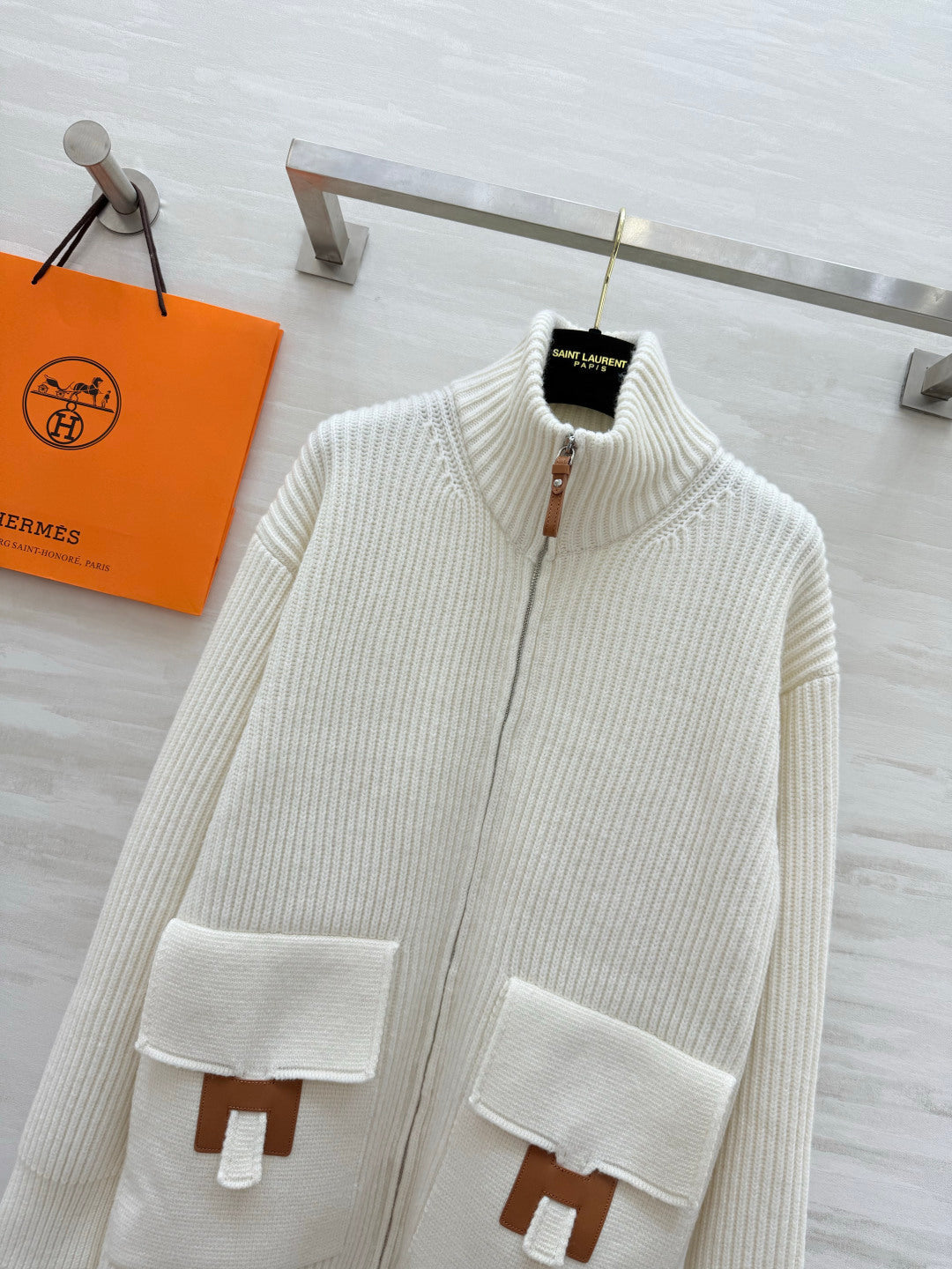 HM 26s Knit Jacket Cream Wool 416010