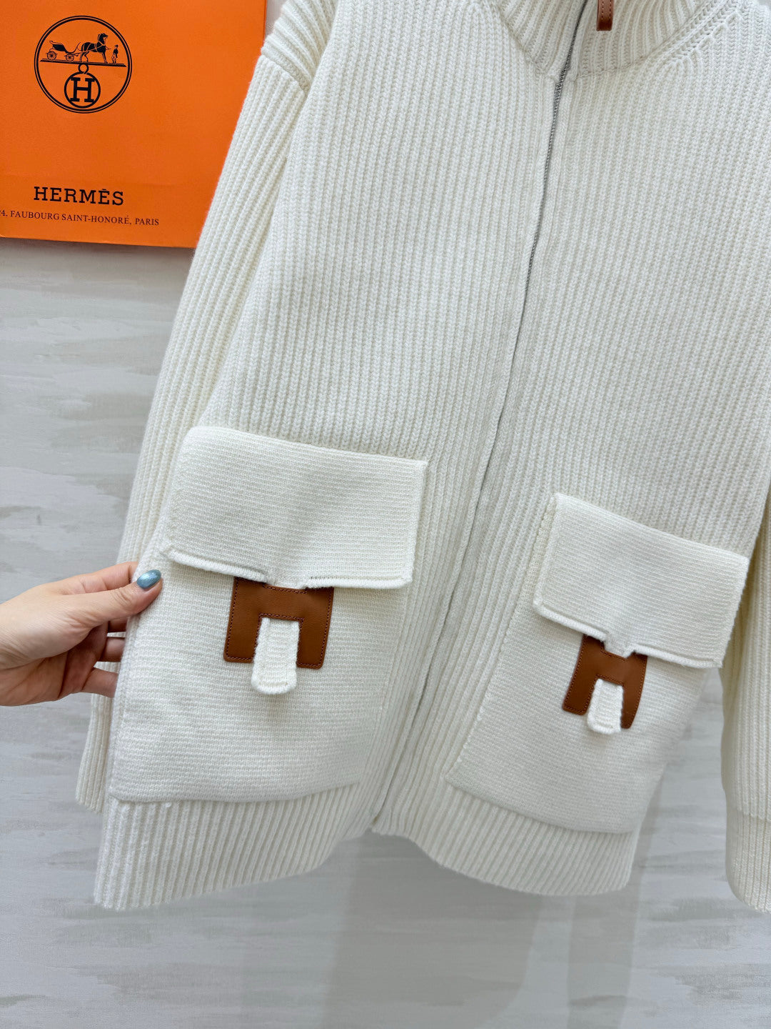 HM 26s Knit Jacket Cream Wool 416010