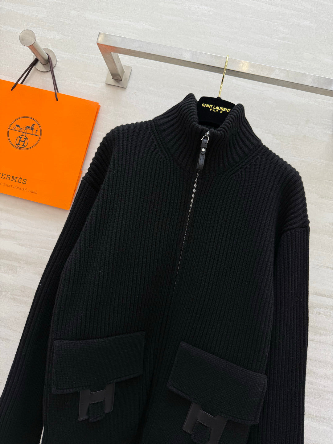 HM 26s Knit Jacket Black Wool 416012