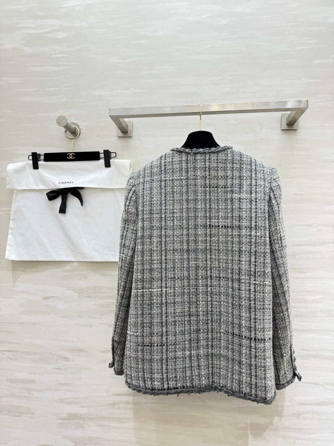 CC FW 2026 Jacket Grey Black White Tweed 423416