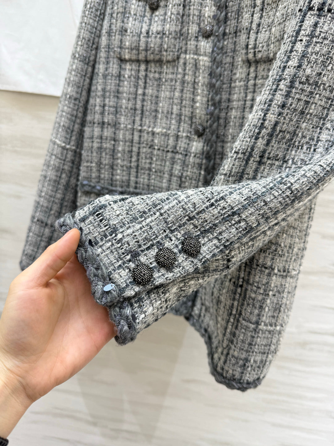 CC FW 2026 Jacket Grey Black White Tweed 423416