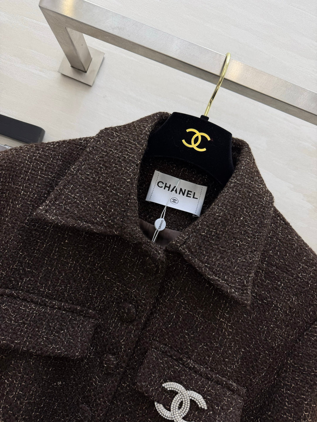 CC 26s Belted Jacket Dark Brown Tweed 423400