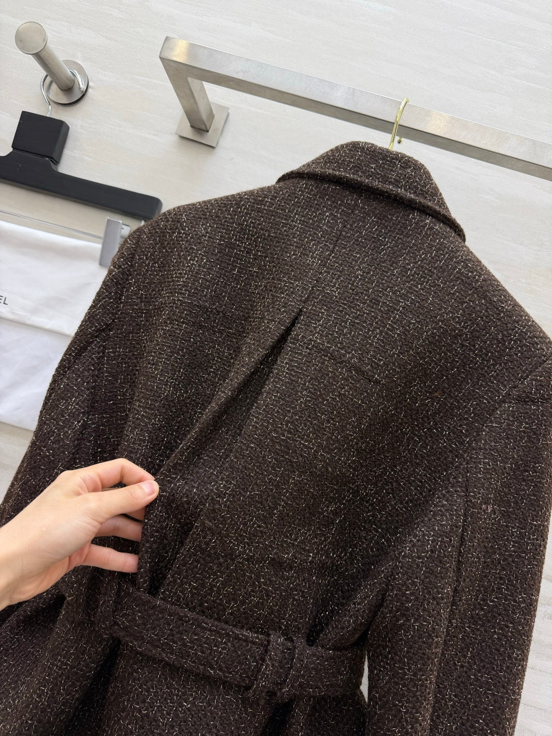 CC 26s Belted Jacket Dark Brown Tweed 423400