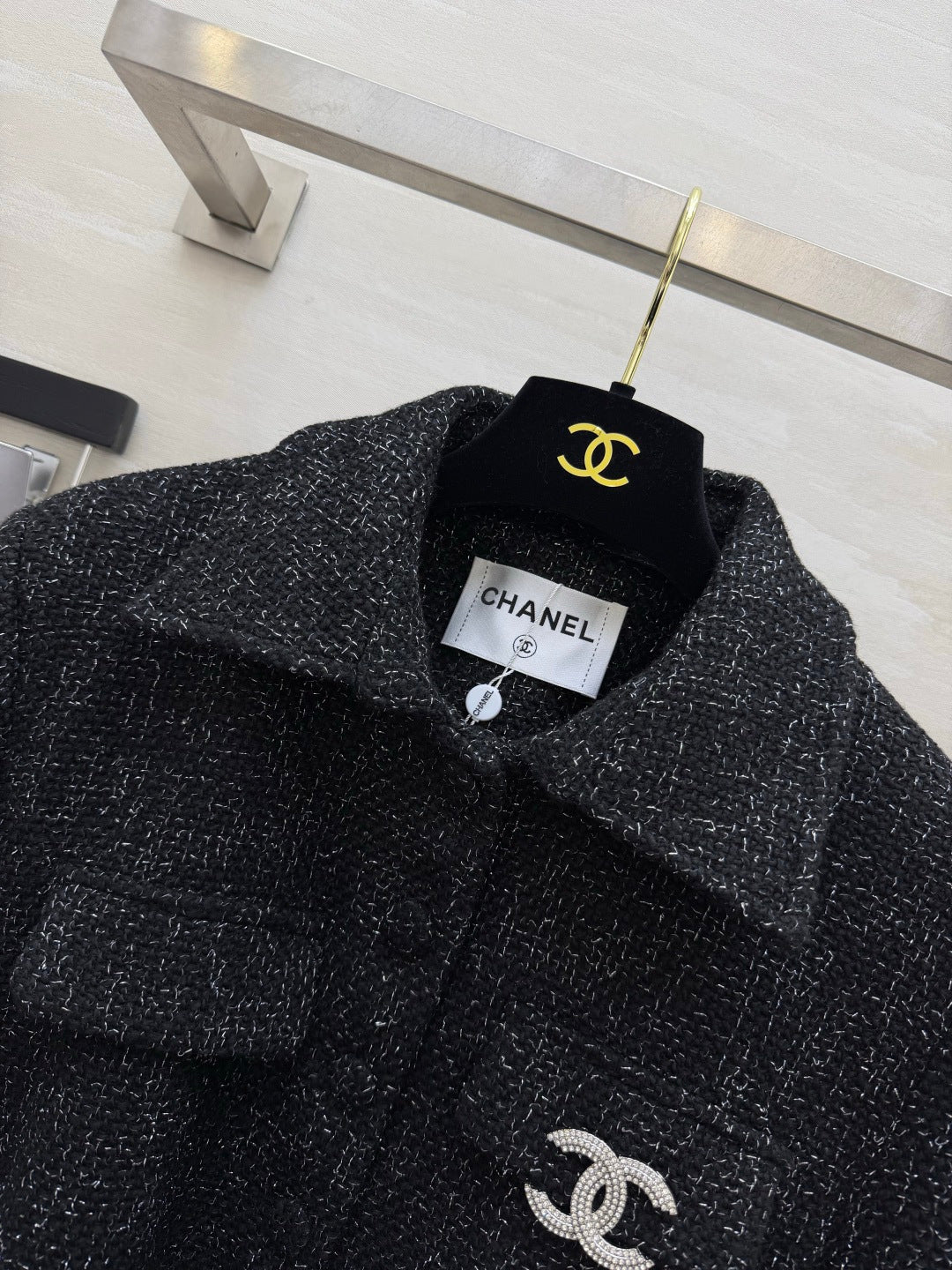 CC 26s Belted Jacket Black Tweed 423391