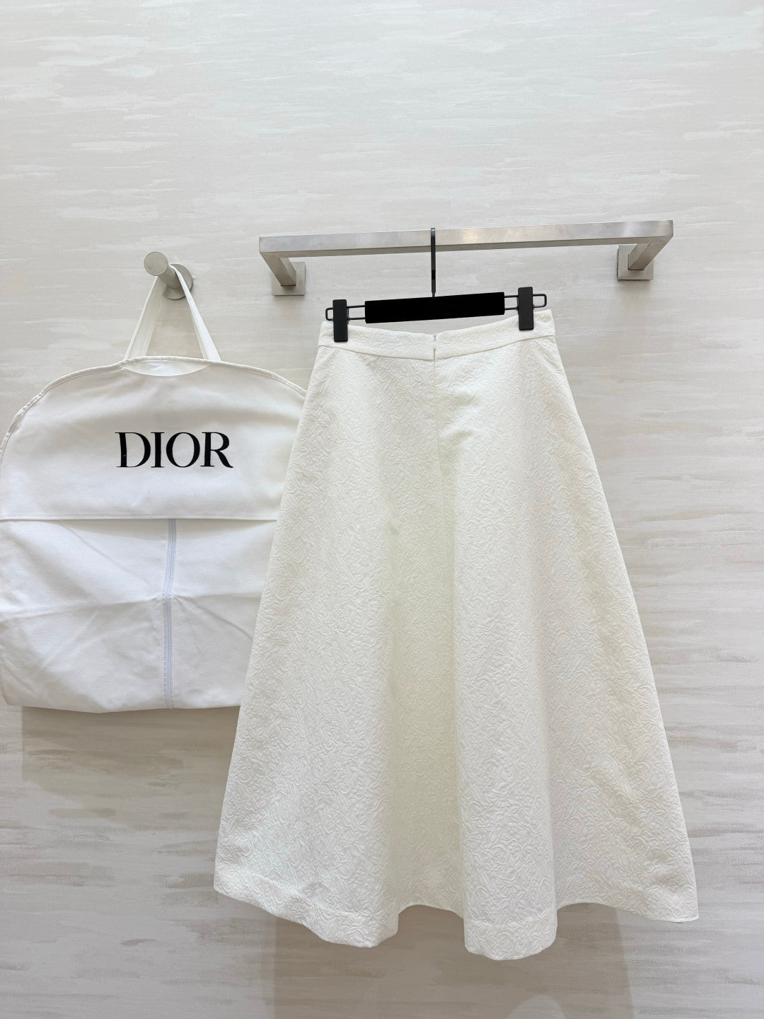 Dior 26s Midi Skirt Off White Jacquard 427467
