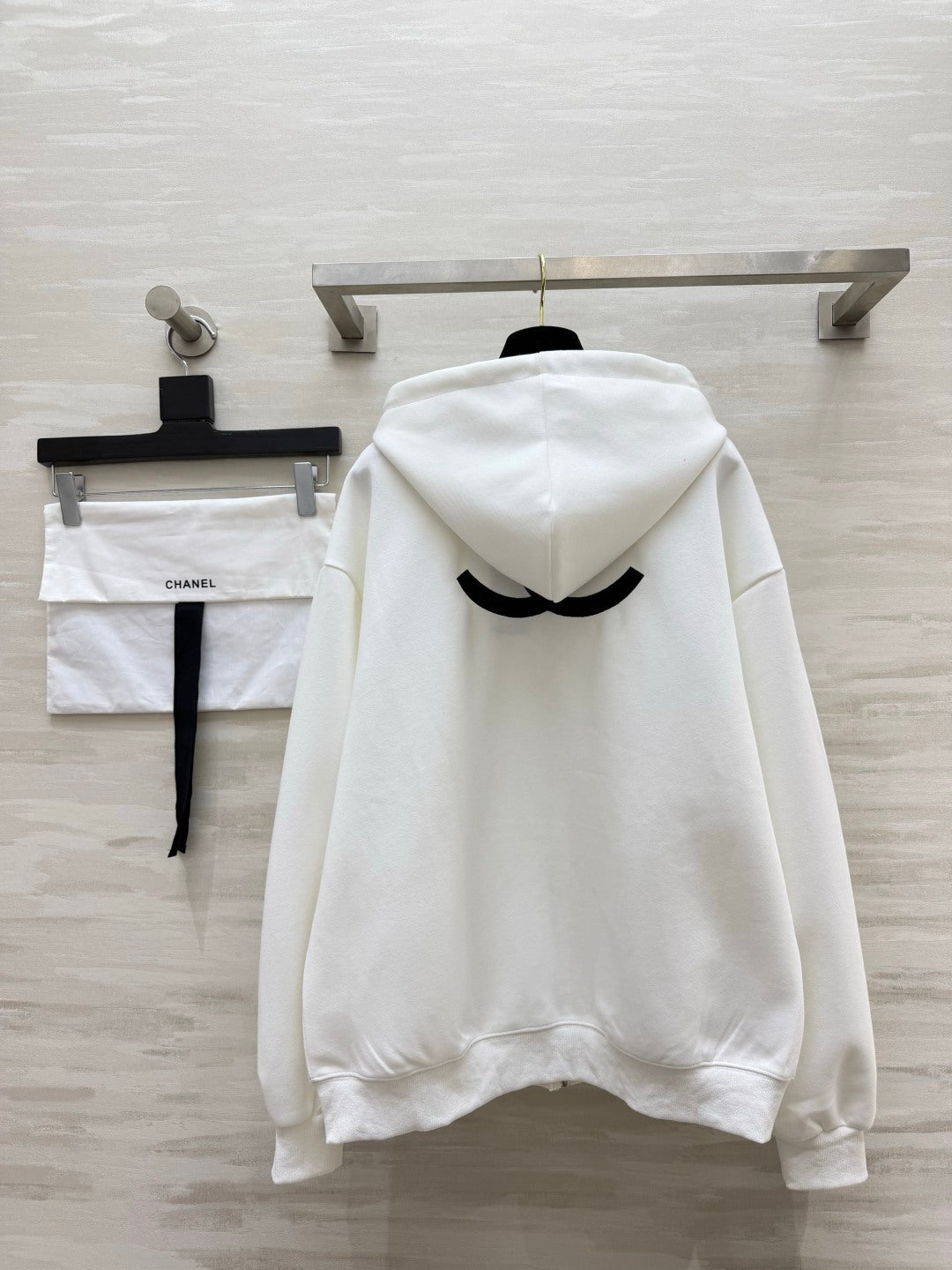CC 26s Logo Zip Hoodie White Cotton 441633