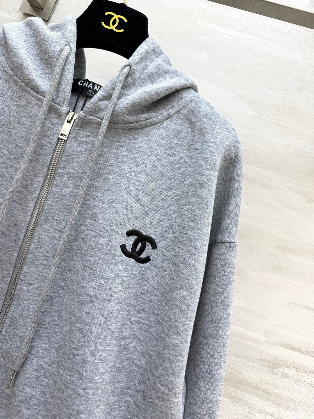CC 26s Logo Zip Hoodie Grey Cotton 441635