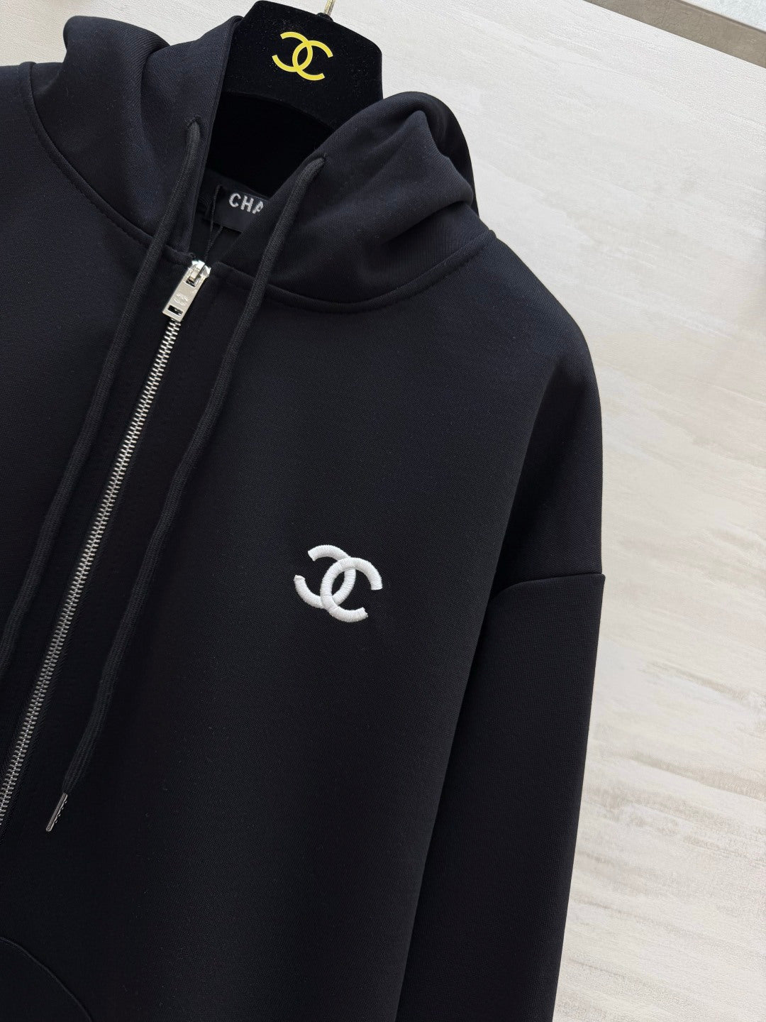 CC 26s Logo Zip Hoodie Black Cotton J4592A8