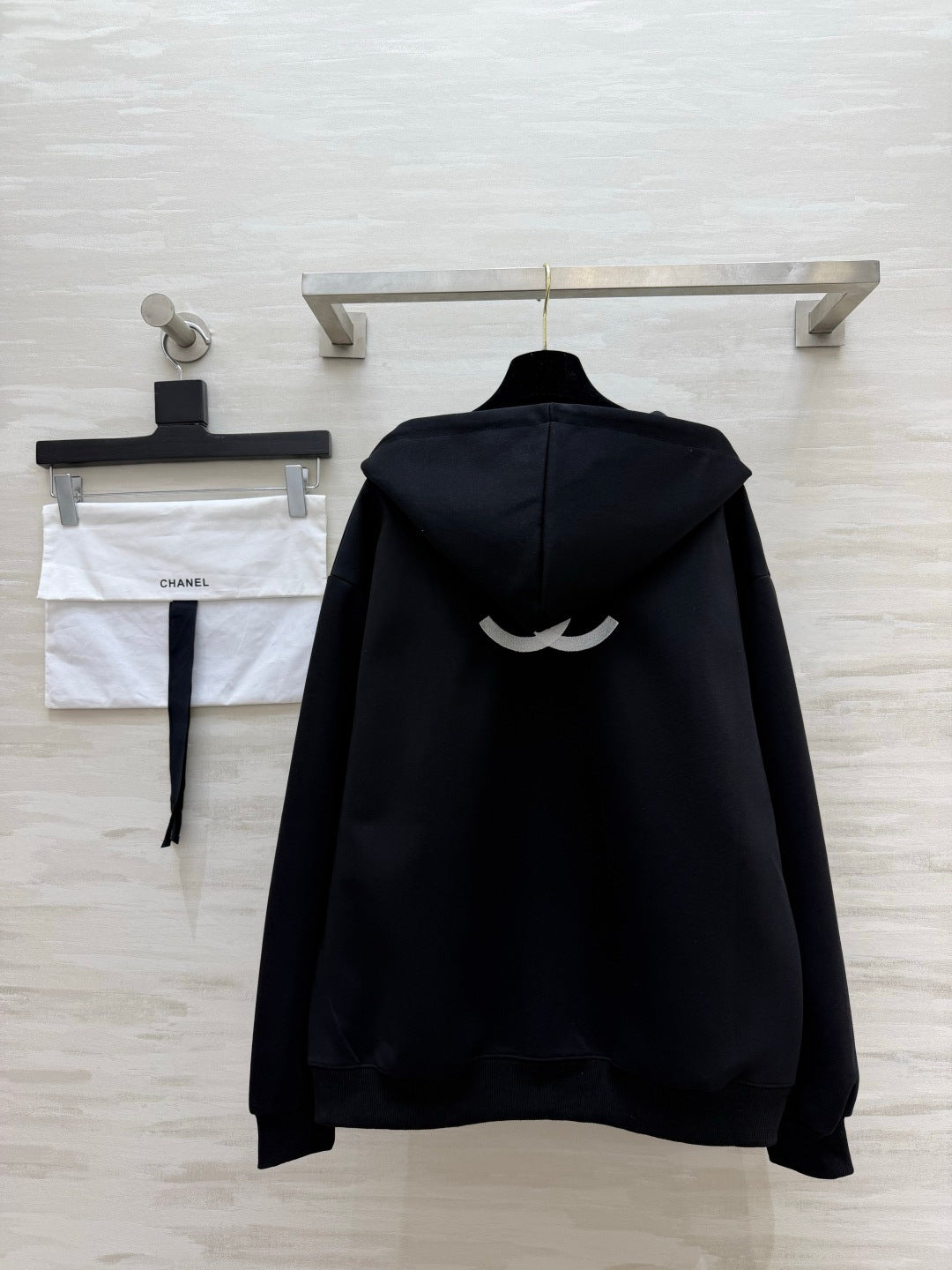 CC 26s Logo Zip Hoodie Black Cotton J4592A8