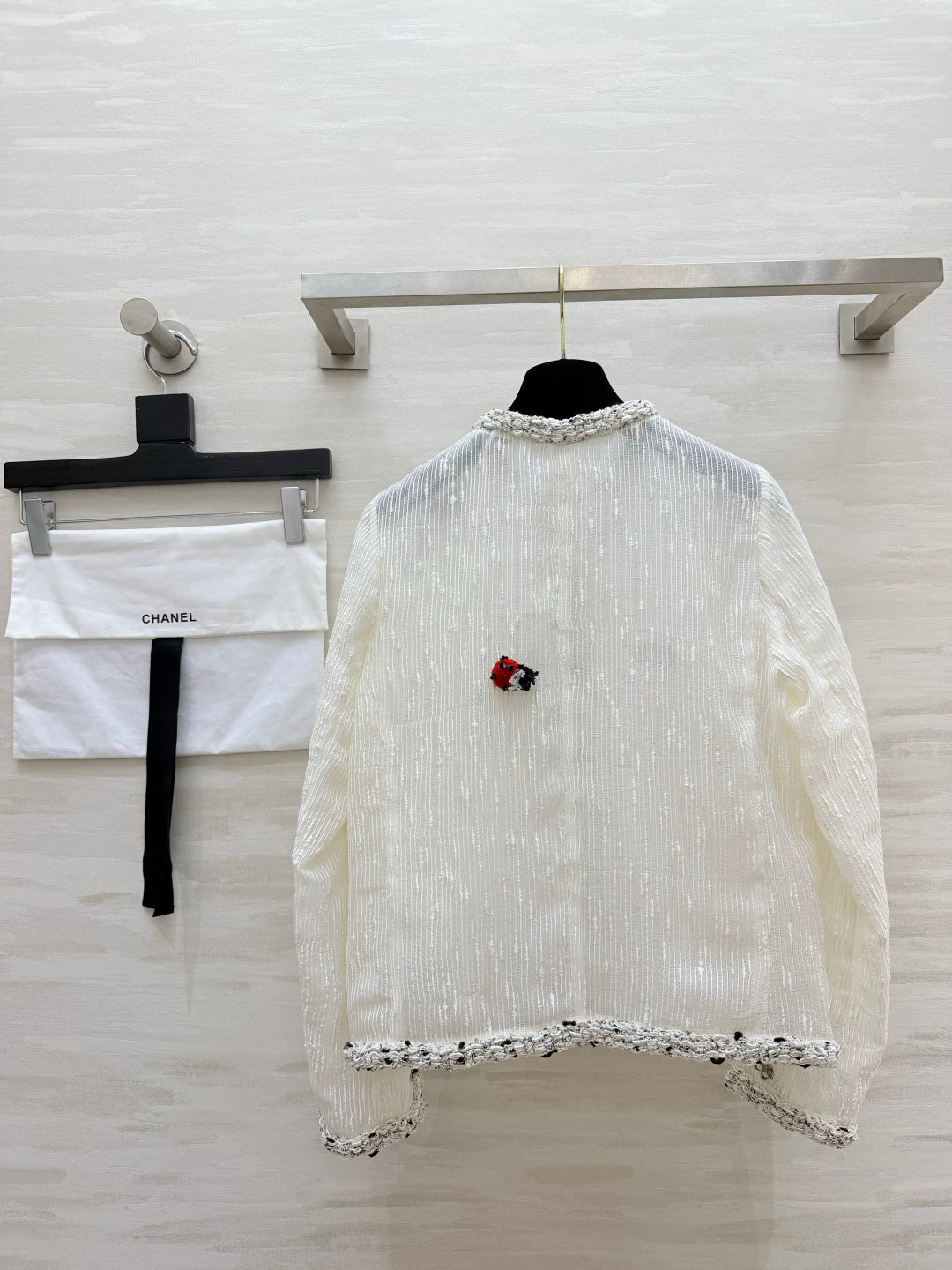 CC 26A Ladybug Jacket White Tweed 441624