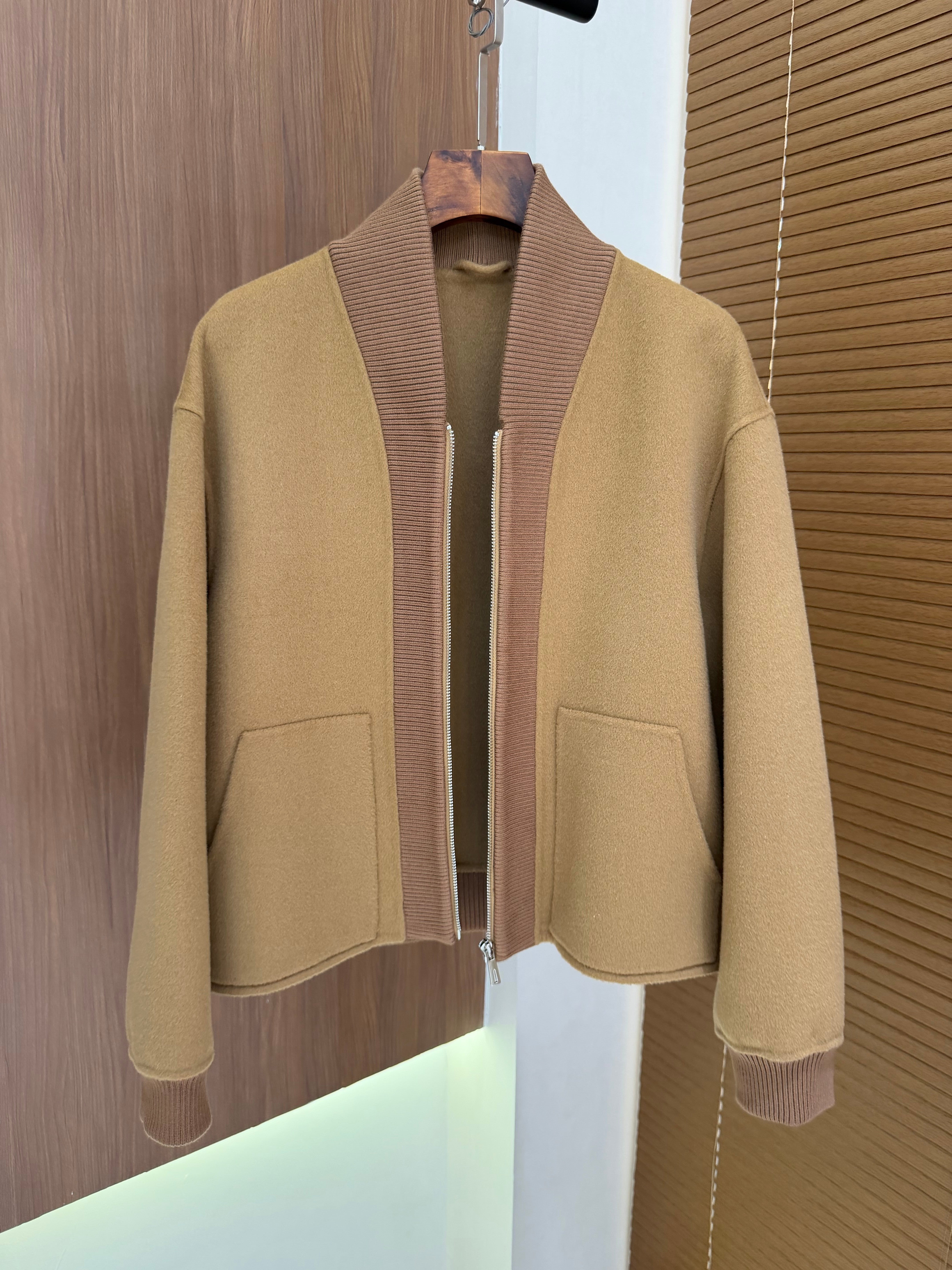 HM 26s Bomber Jacket Camel Wool Cashmere 427280