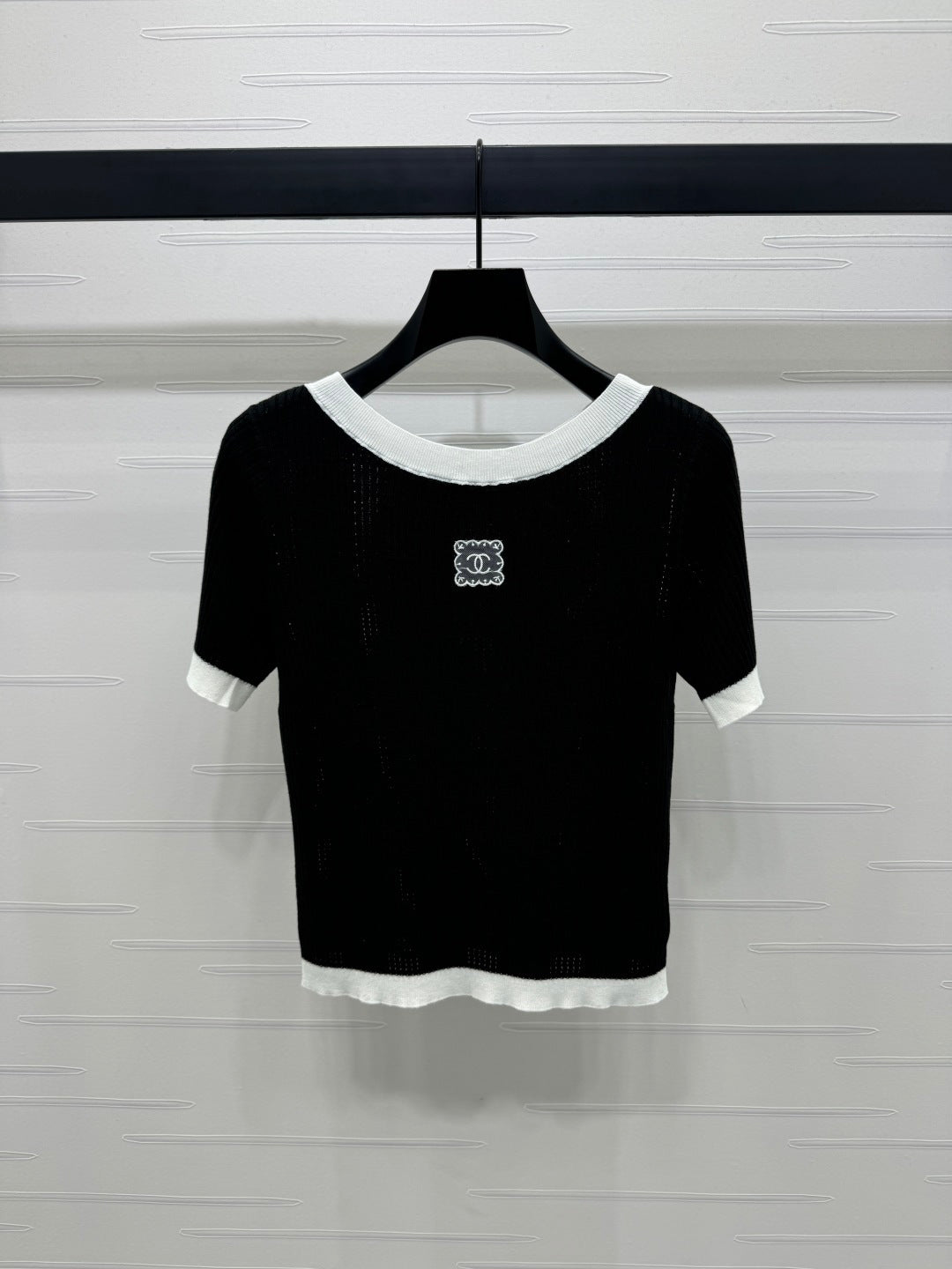 CC 26s Short-Sleeved Top Black Wool 373088