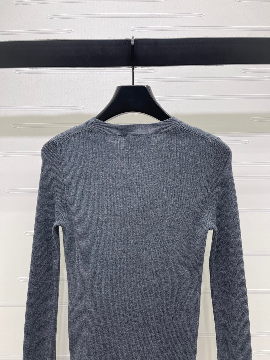Prada Logo-Intarsia Wool Jumper Anthracite Grey Wool 351036