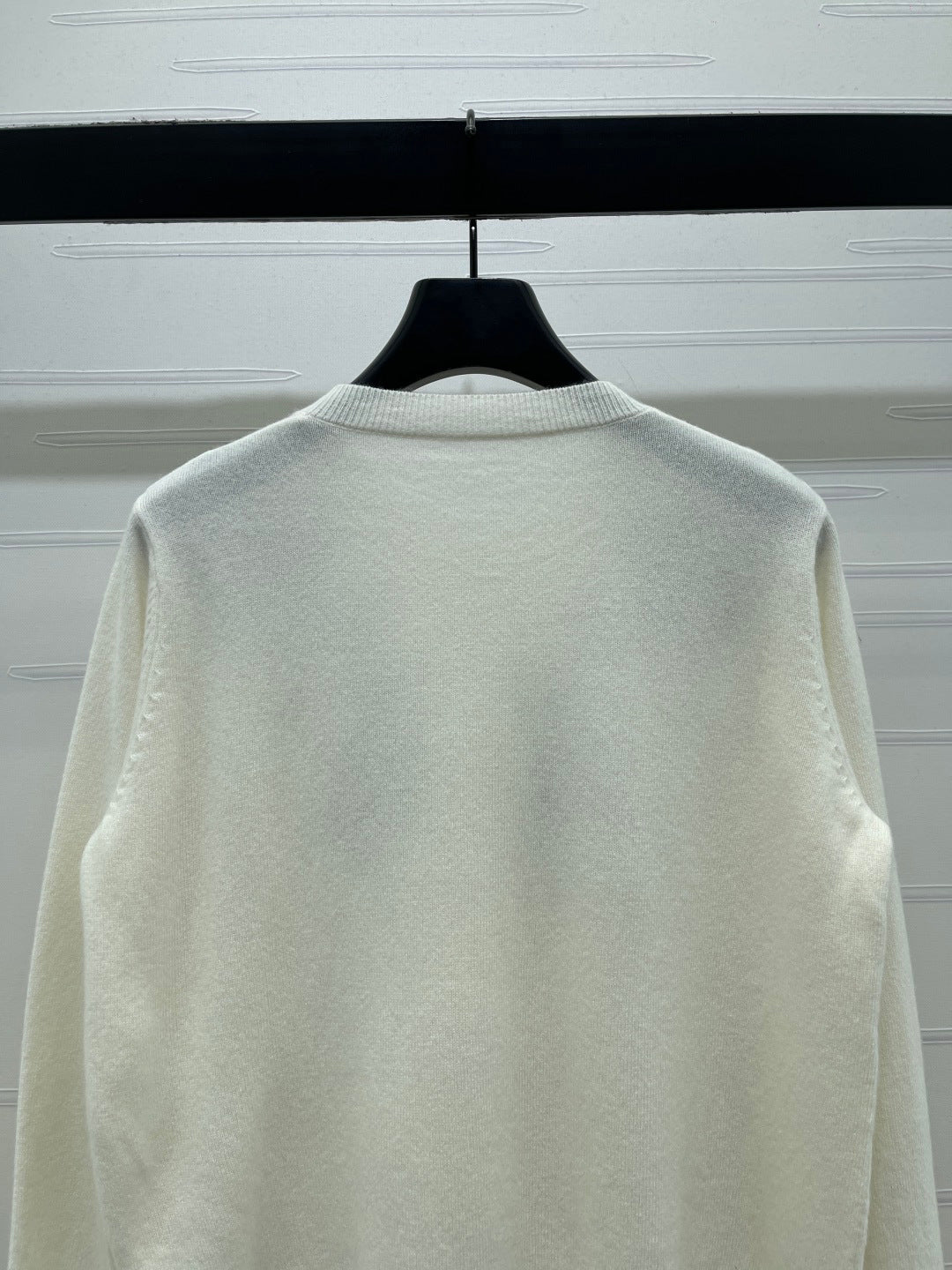 CD SS26 Beaded Floral Cardigan Ivory Wool 351064