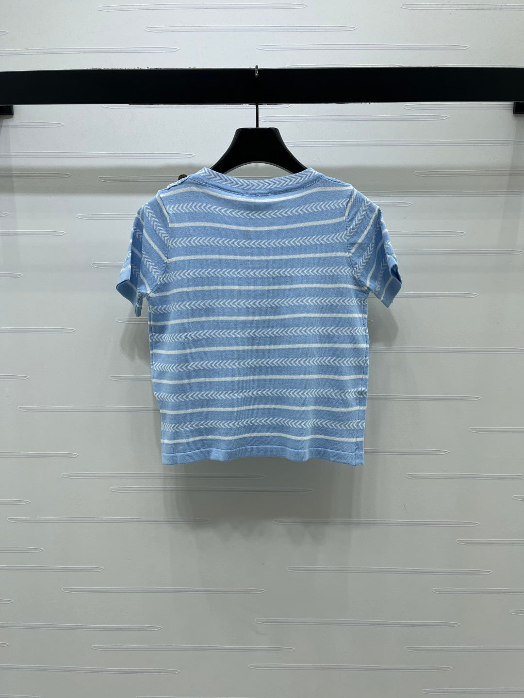 CC 26s Short-Sleeved Top White Blue Cotton 373097