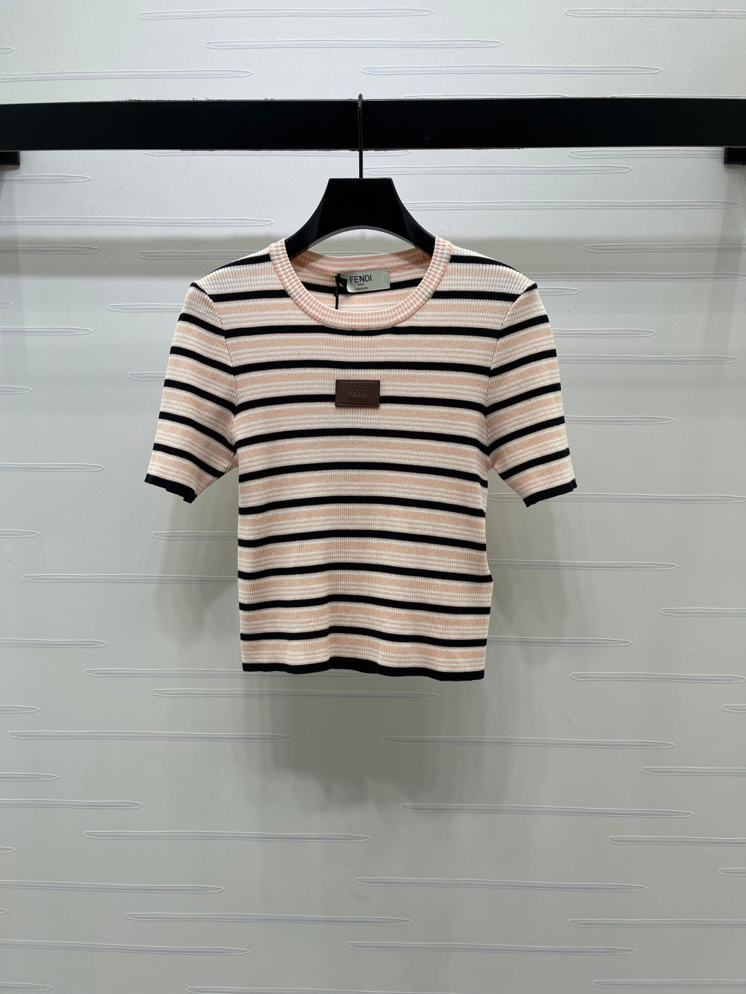 Fendi Striped Knit Top Tencel Silk 373150