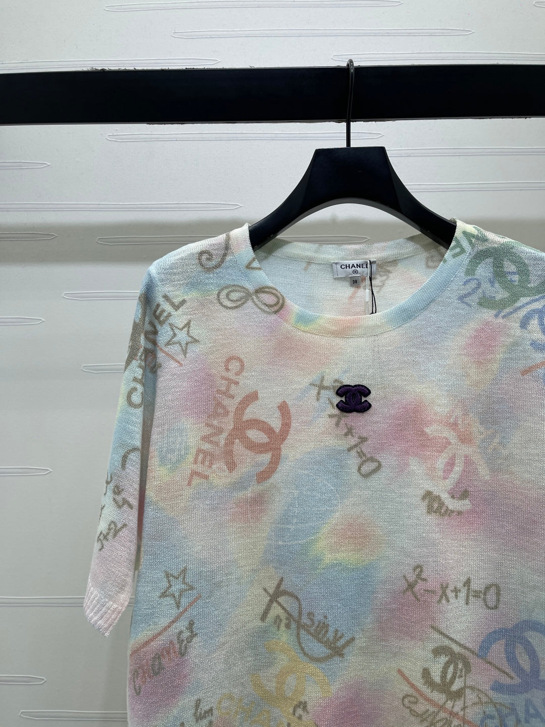CC 26s Colorful Print Double C Knit Short Sleeve Cotton 382079