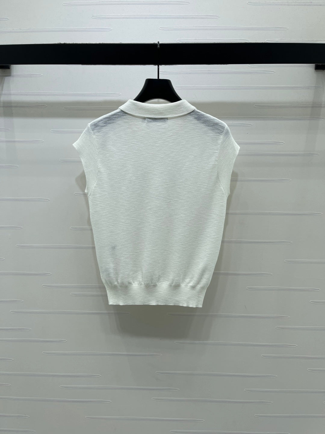 CD Polo Collar Knit Vest Silk Wool 392661