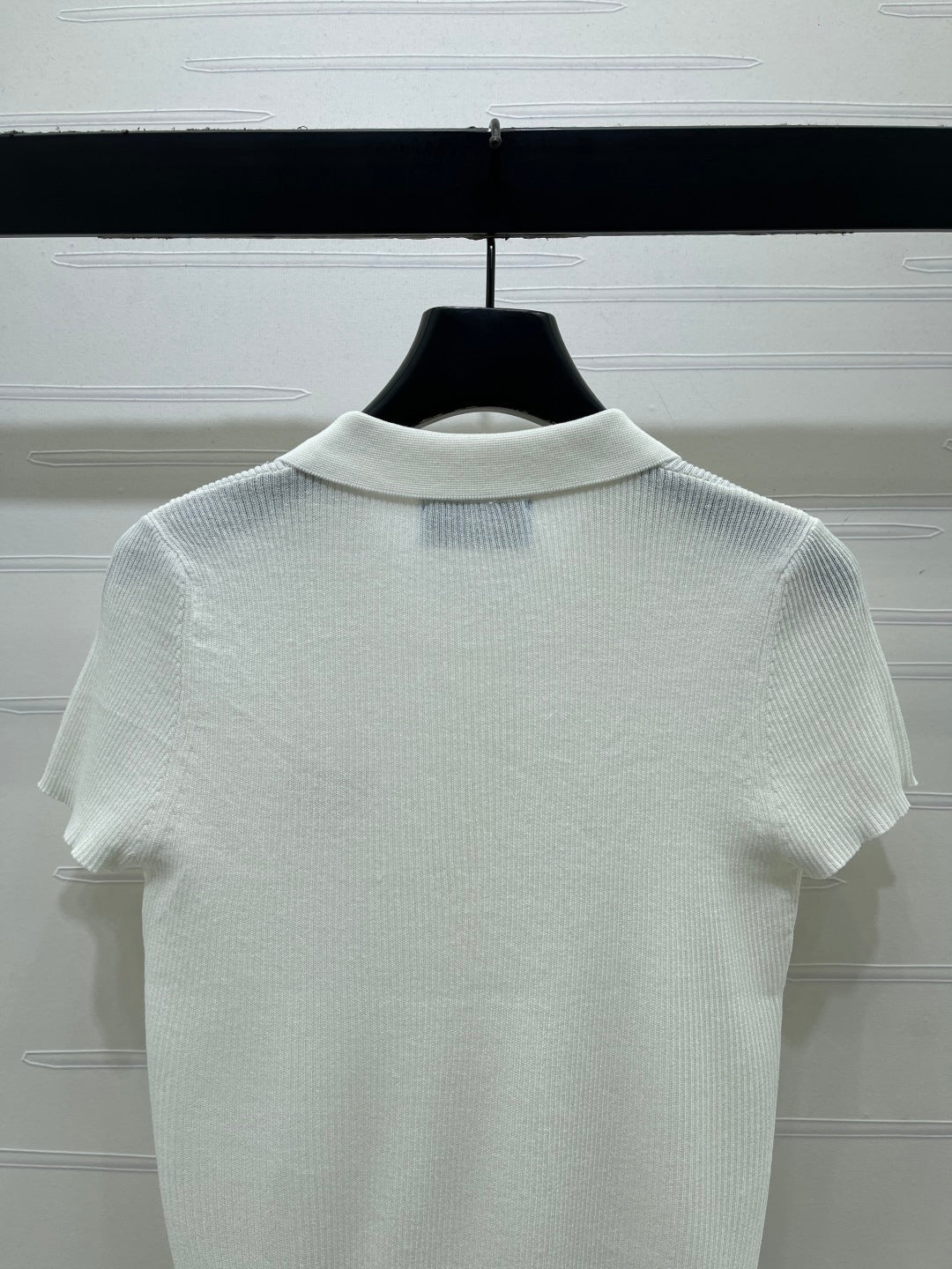 Prada Polo Shirt White Silk Linen 392713