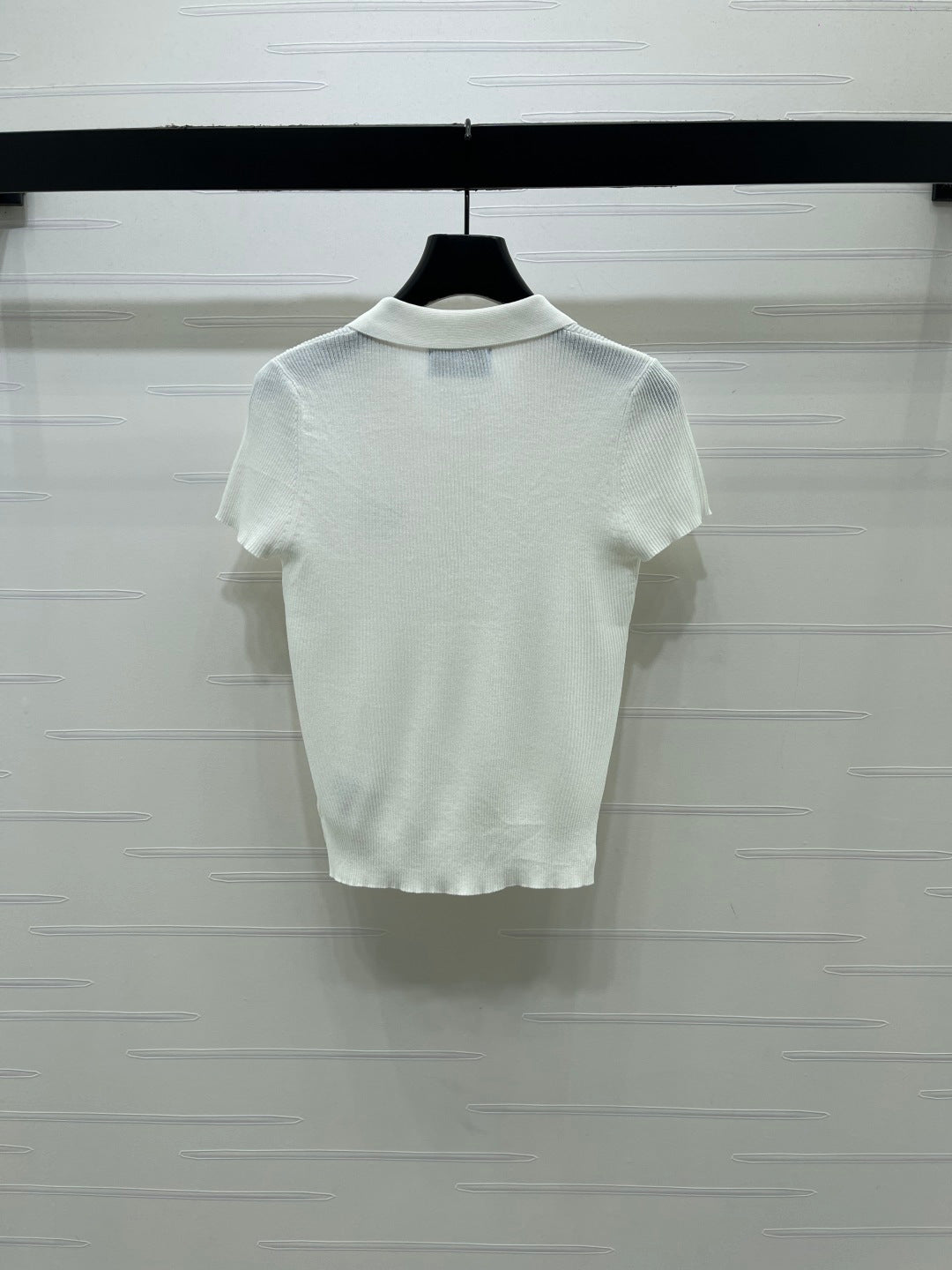 Prada Polo Shirt White Silk Linen 392713