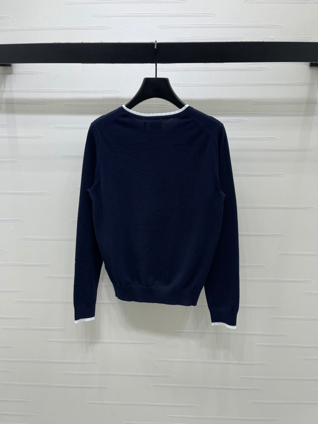 CD Qixi Long-Sleeved Sweater Dark Blue Wool 410783