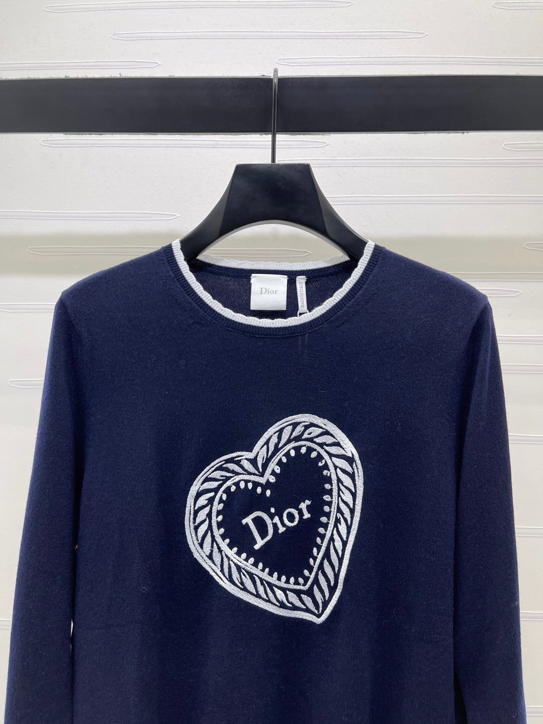 CD Qixi Long-Sleeved Sweater Dark Blue Wool 410783