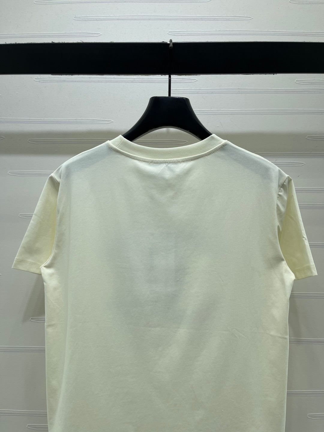 CC 26s Crew Neck Short-Sleeve T-Shirt Cream Black Cotton 409490