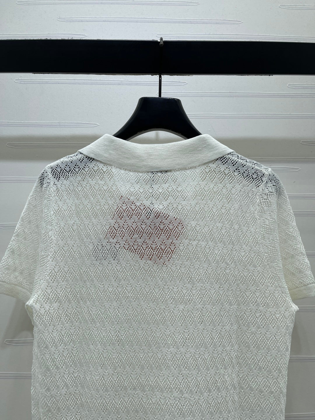 Miu 26s Knit Short-Sleeved Top White Viscose 423894