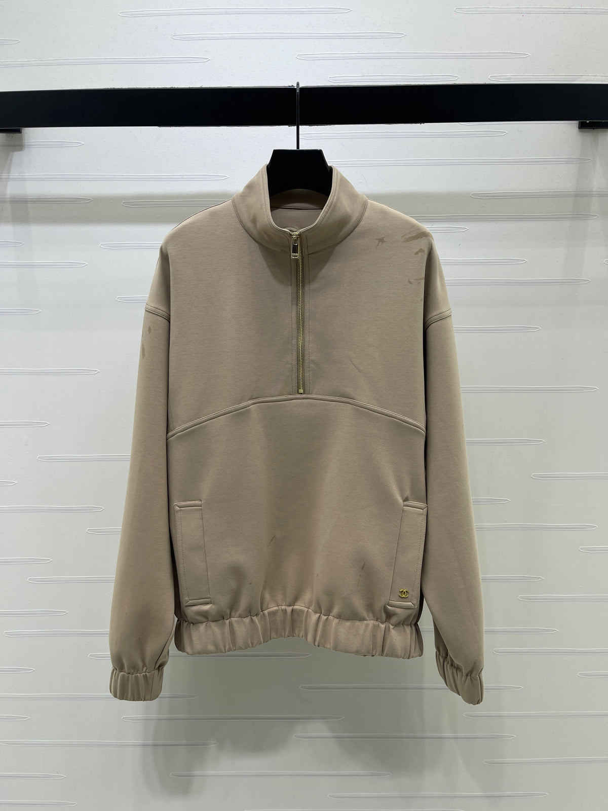 CC 26s Half-Zip Sweatshirt Khaki Cotton 427245