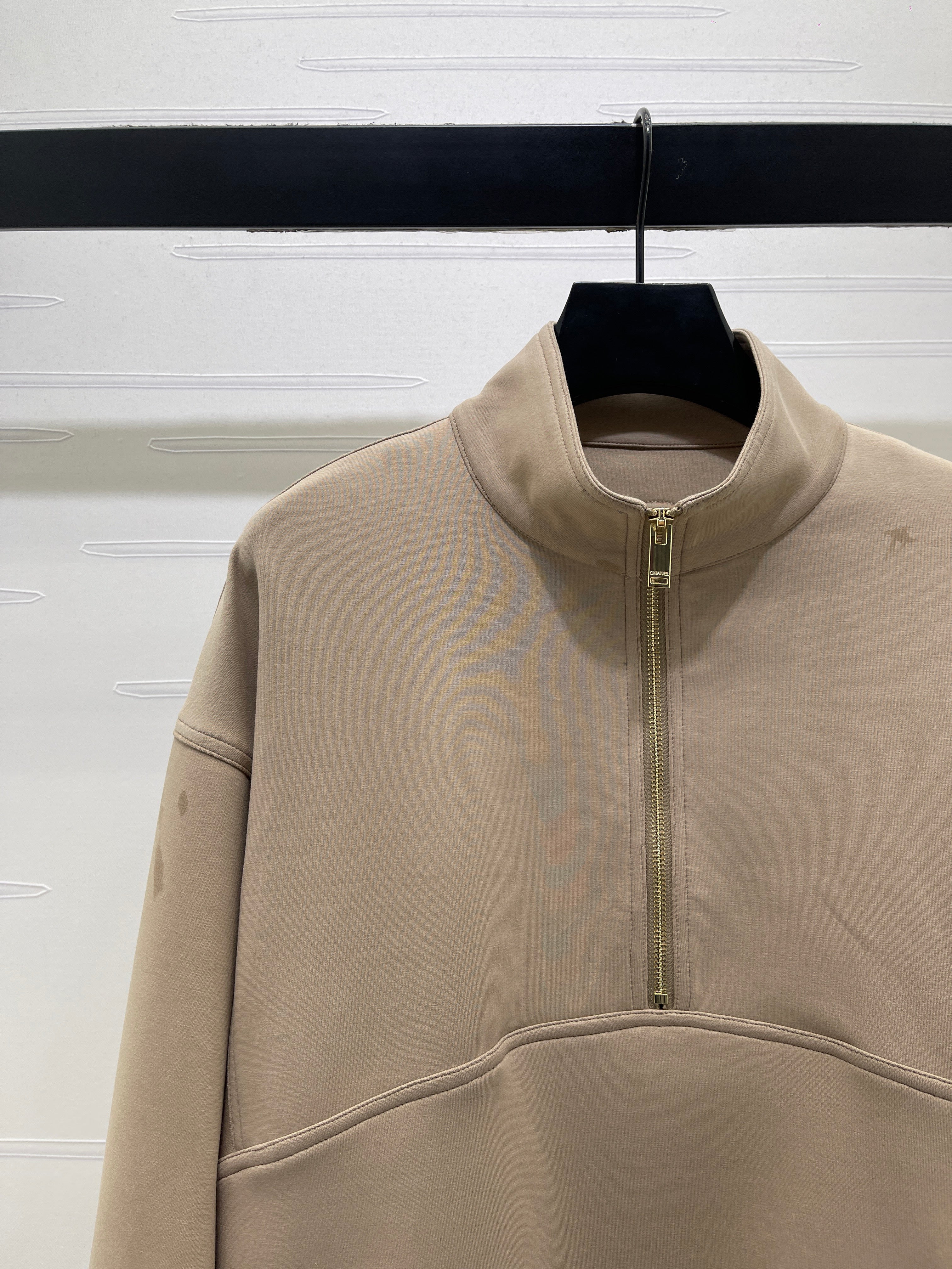 CC 26s Half-Zip Sweatshirt Khaki Cotton 427245