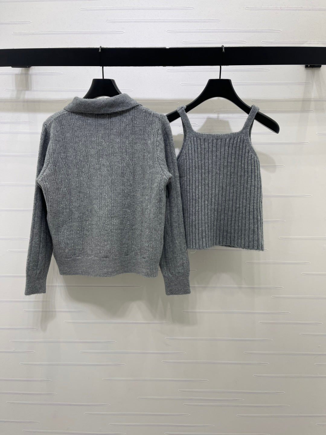 Miu Miu 26s Ribbed Wool Cashmere Cardigan Set 439918