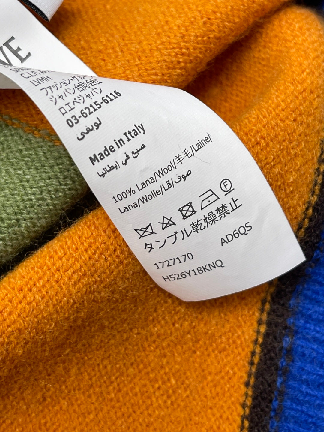 Loewe Multicolor Striped Knit Sweater 439926