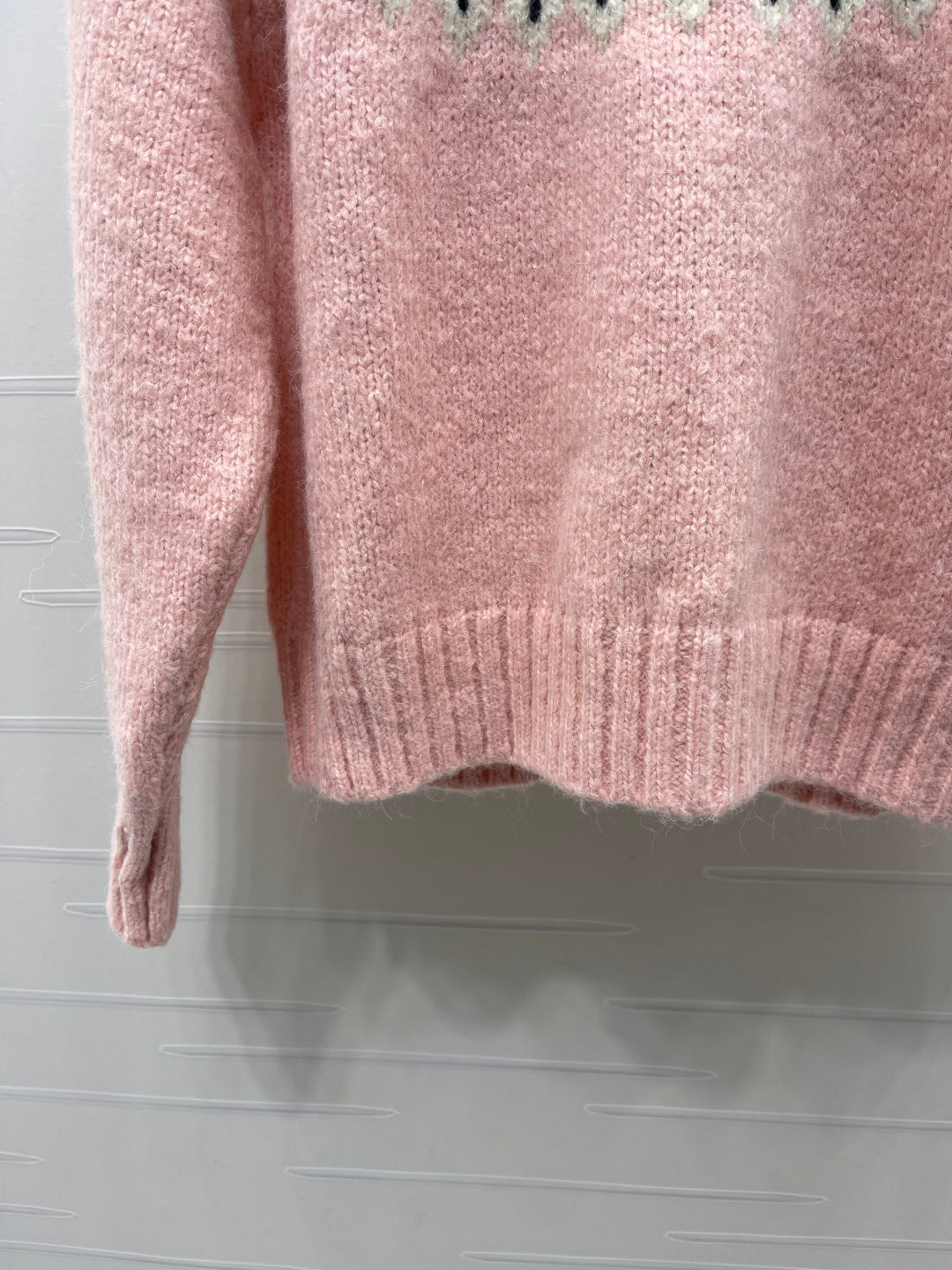 Celine Sweater Pink Fair Isle Knit 446572