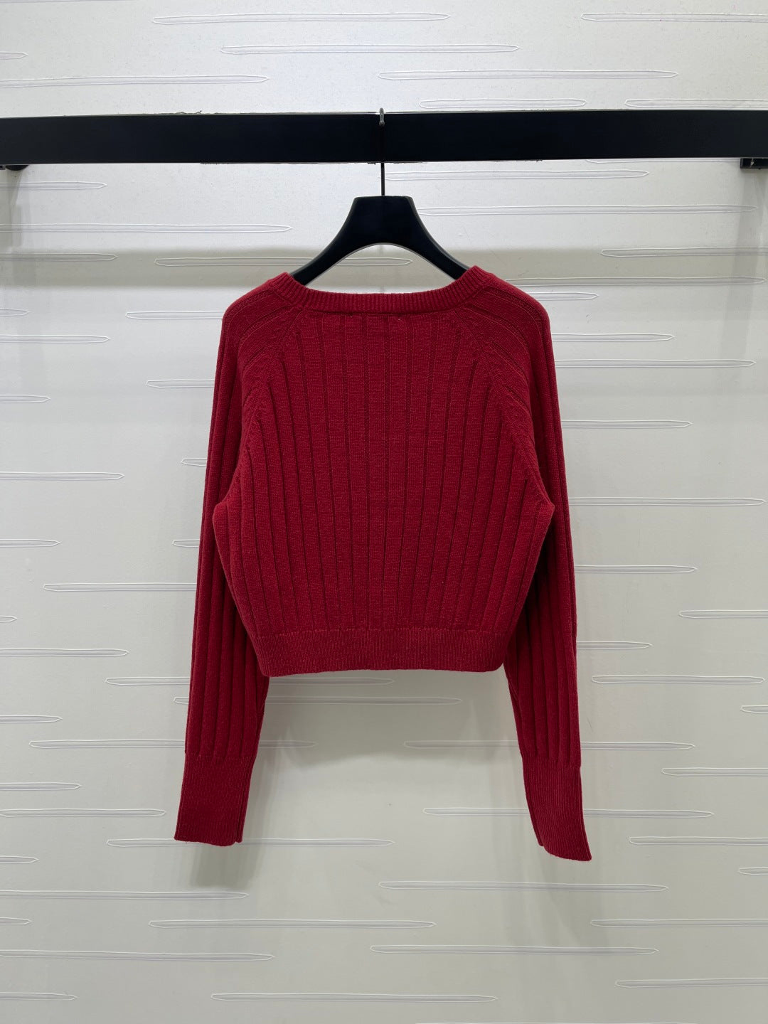 Miu Miu 26s Sweater Red Ribbed Knit 446553