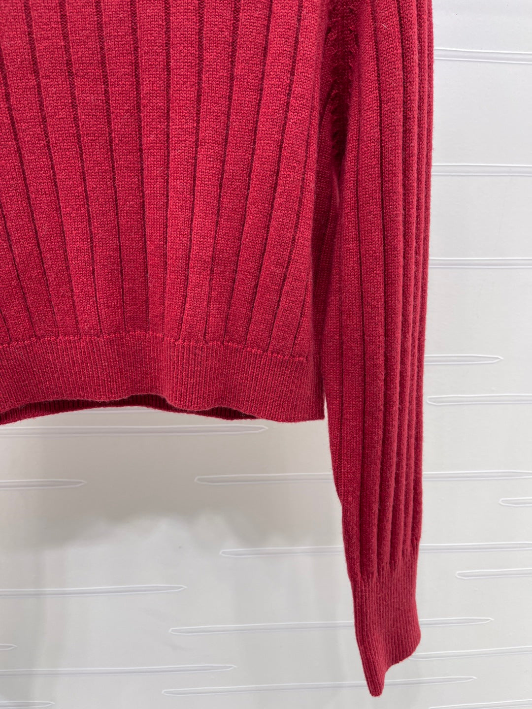 Miu Miu 26s Sweater Red Ribbed Knit 446553