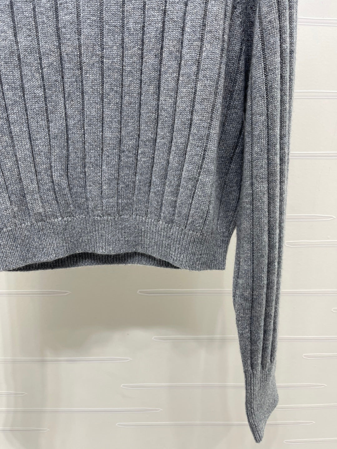 Miu Miu 26s Sweater Grey Ribbed Knit 446551