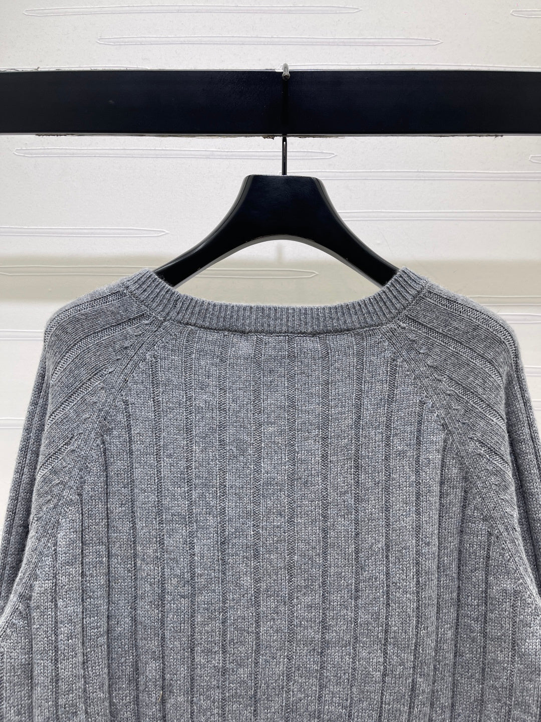 Miu Miu 26s Sweater Grey Ribbed Knit 446551
