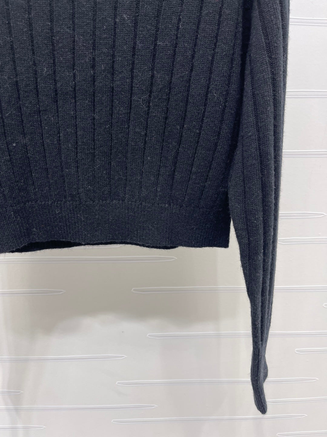 Miu Miu 26s Sweater Black Ribbed Knit 446549