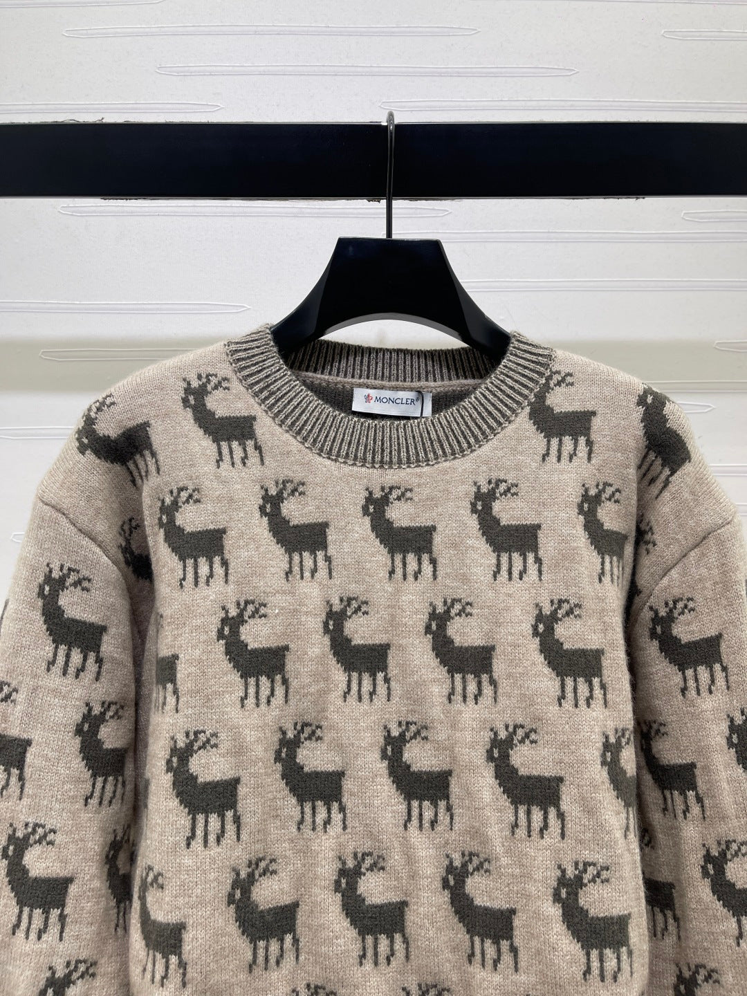 Moncler 26s Sweater Grey Deer Knit 446543