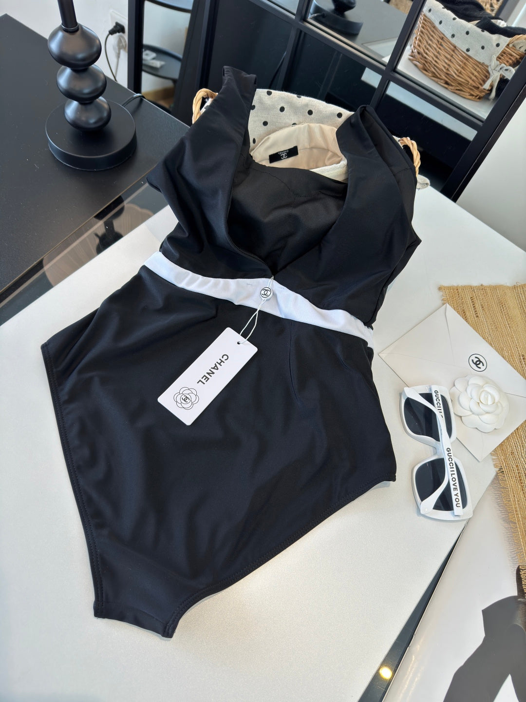 Chanel Bikini Black Cotton 185834